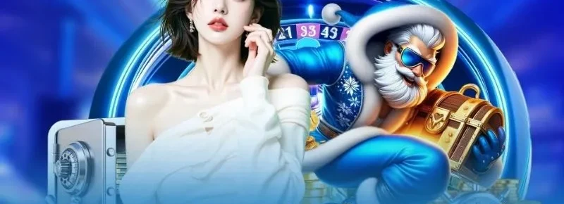 Cô gái áo trắng và nhân vật ông già hoạt hình cầm rương báu, minh họa nội dung hướng dẫn 8XBET cho người mới